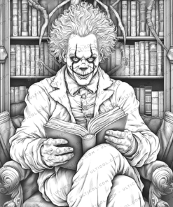 Creepy Clowns Coloring Pages For Adults
