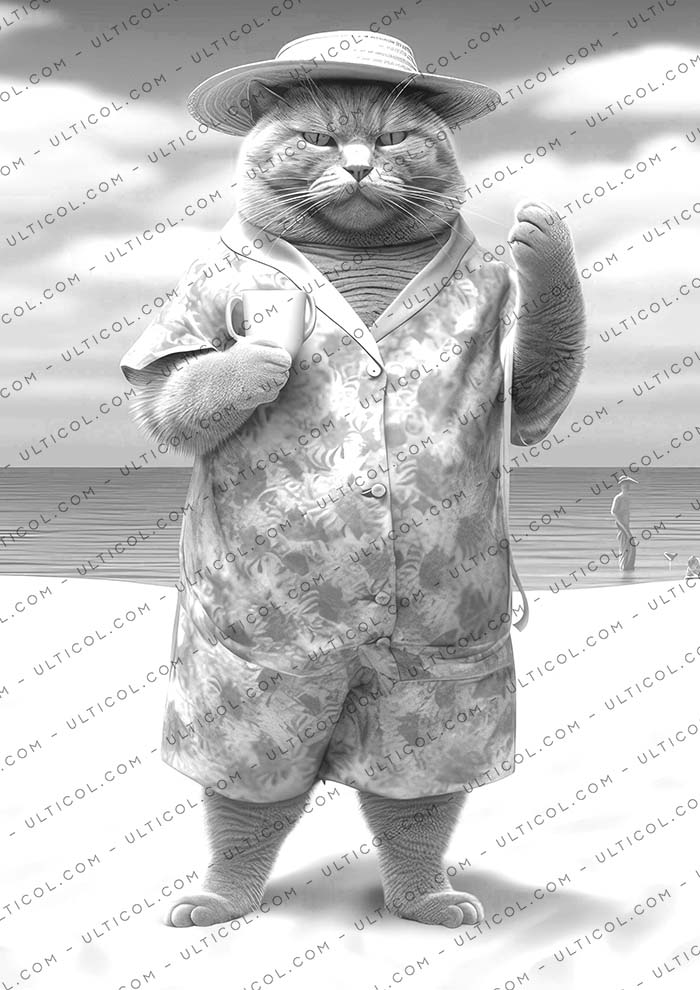 Summer cats Coloring