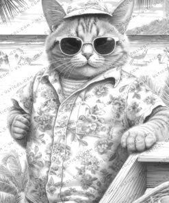 Summer cats Coloring