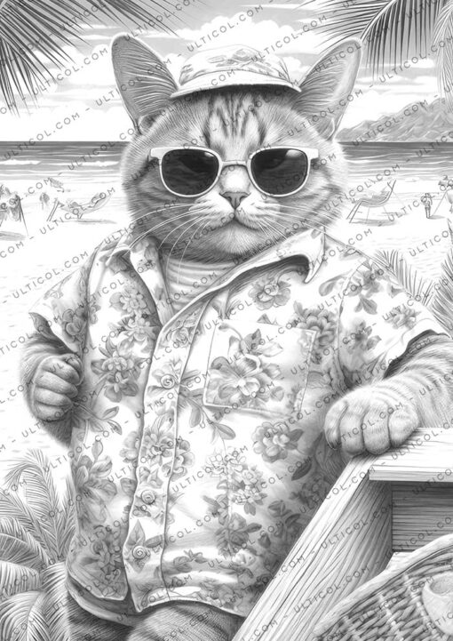 Summer cats Coloring