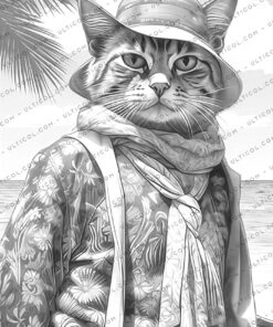 Summer cats Coloring