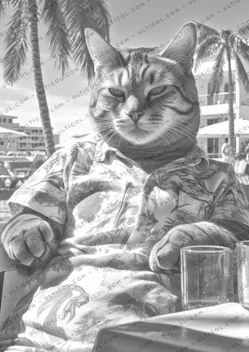 Summer cats Coloring