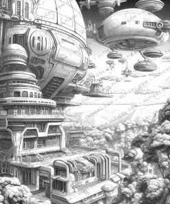 Futuristic Landscapes Coloring