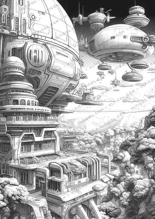 Futuristic Landscapes Coloring
