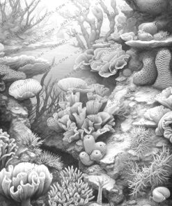 Colorful Coral Garden Coloring
