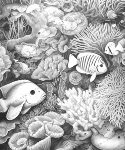 Colorful Coral Garden Coloring