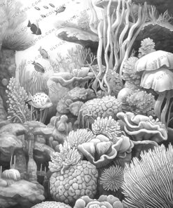 Colorful Coral Garden Coloring