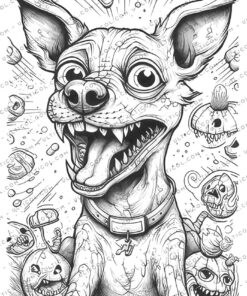 Crazy Dogs Coloring