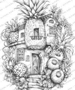 Pineapple Houses Coloring