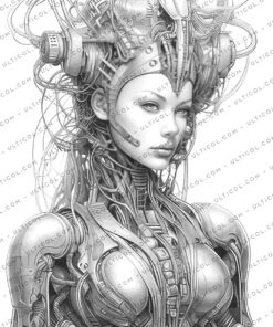 Cyborg Girls Coloring