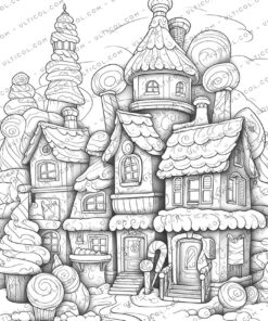 Gingerbread Houses Coloring