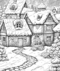 Gingerbread Houses Coloring
