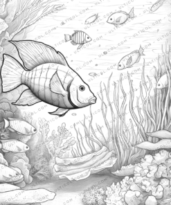 Ocean Life Sea Creatures Coloring Book