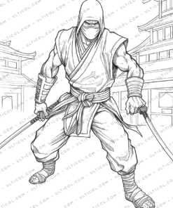 Ninja Coloring Book