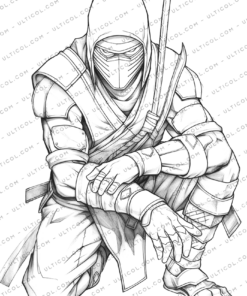 Ninja Coloring Book