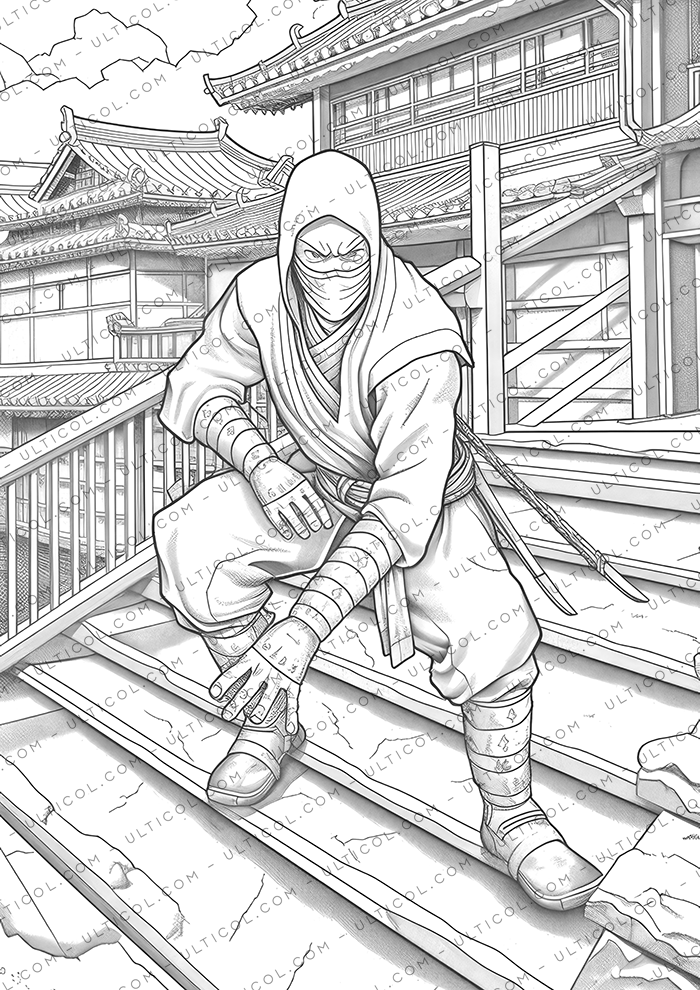 Ninja Coloring Book