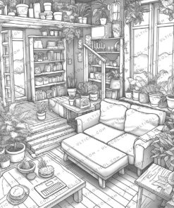Enchanted Mini House Coloring