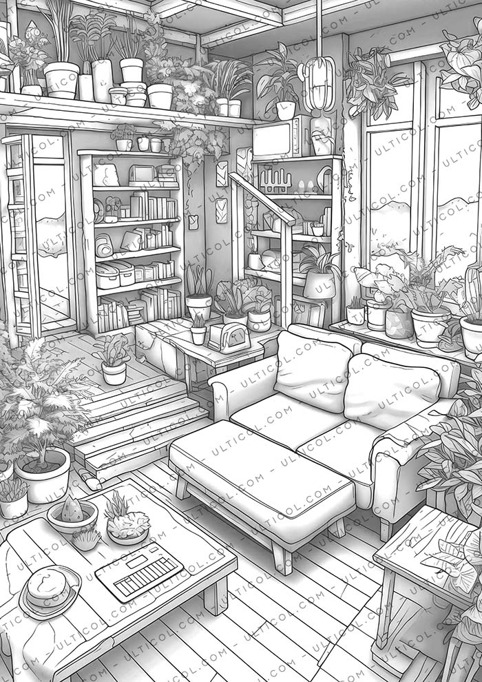 Enchanted Mini House Coloring