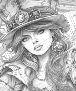 Beautiful Pirate Girl Coloring Pages