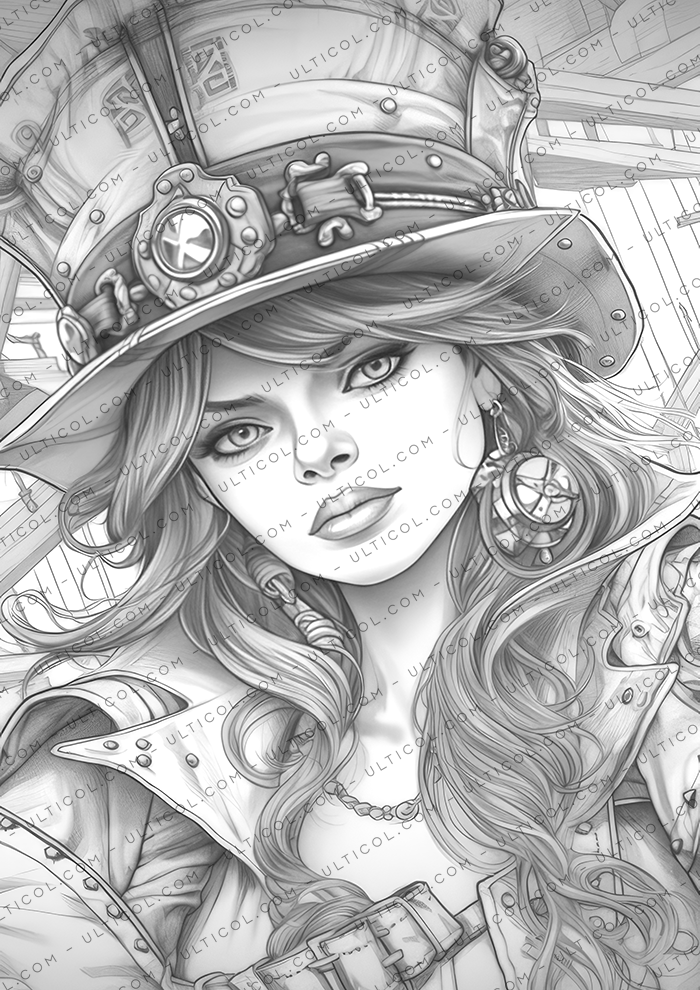 Beautiful Pirate Girl Coloring Pages