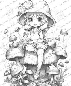 Mushroom Fairy Coloring