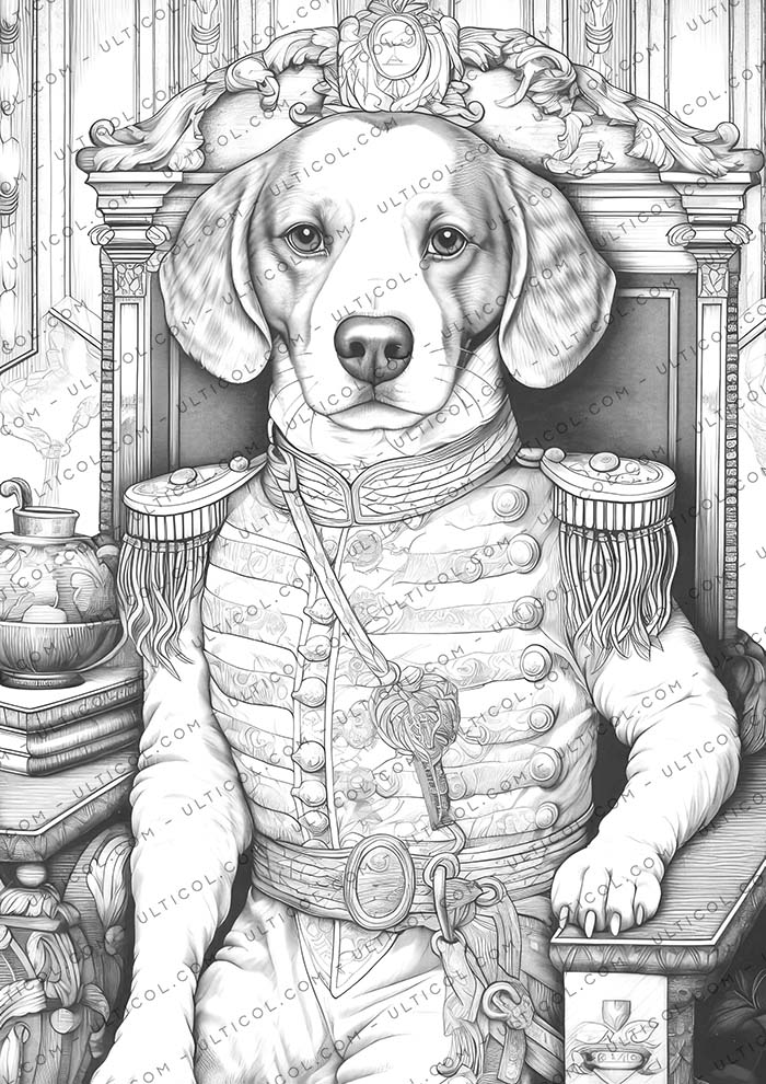 Royal Dogs Coloring