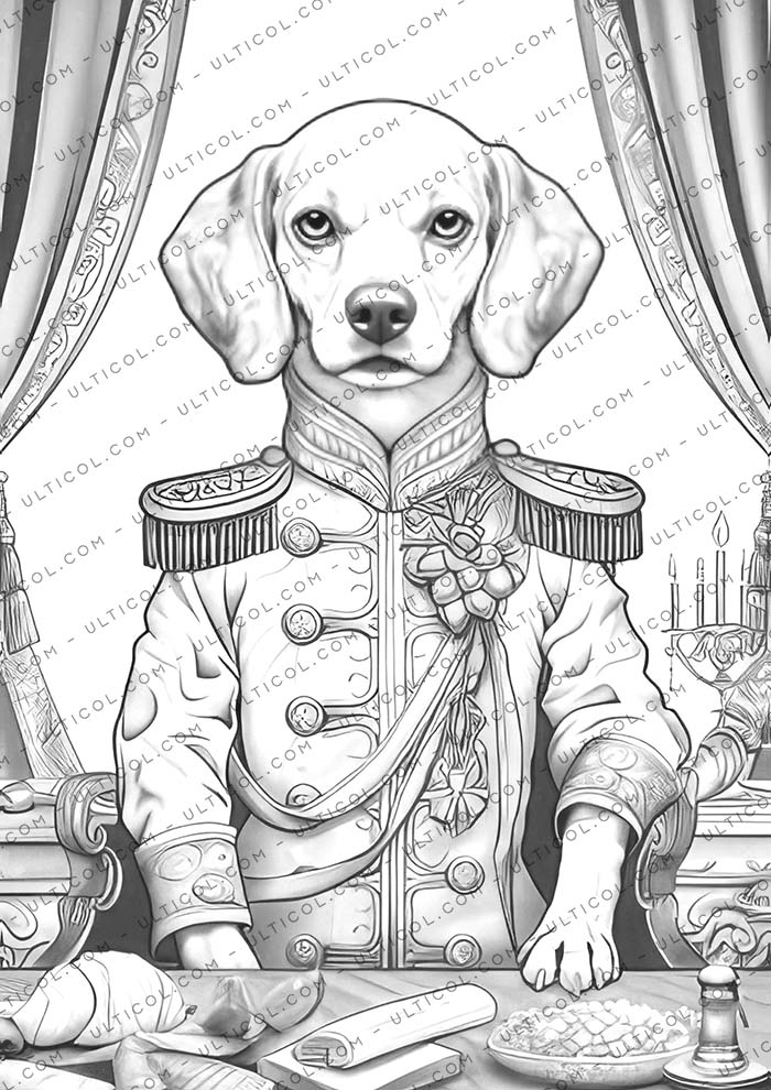 Royal Dogs Coloring