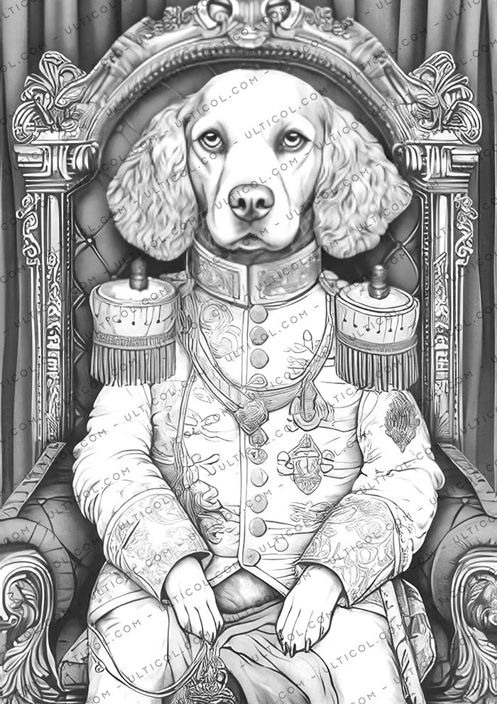 Royal Dogs Coloring
