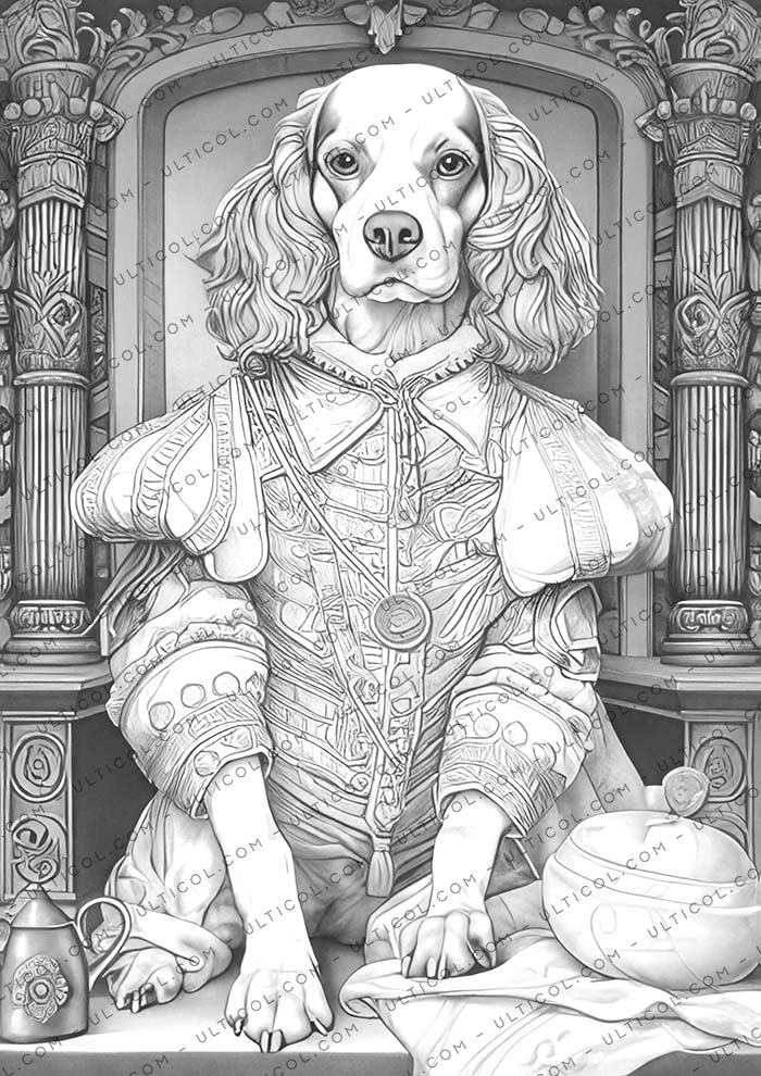 Royal Dogs Coloring