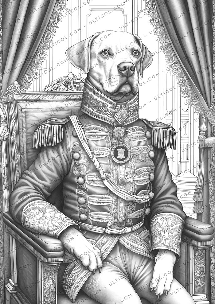 Royal Dogs Coloring
