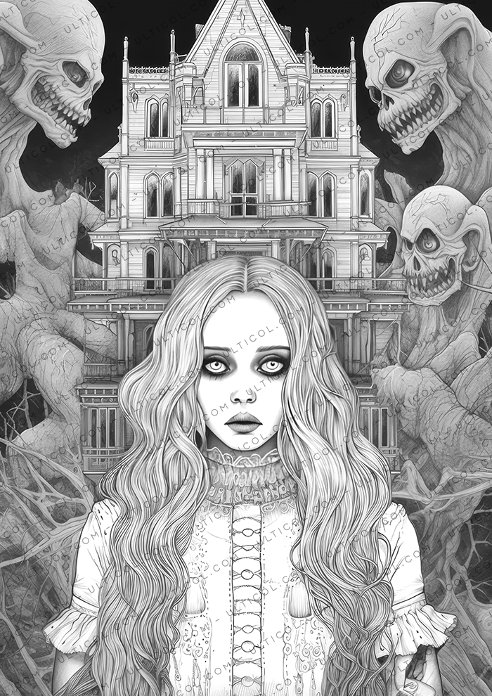 Horror Vibes Coloring Book