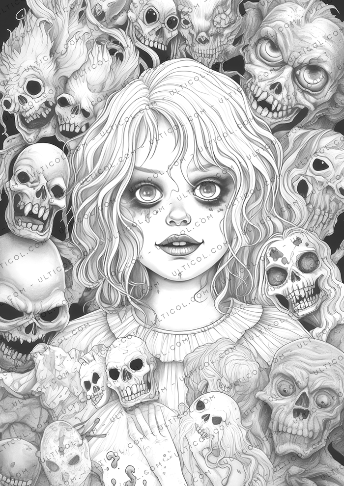 Horror Vibes Coloring Book