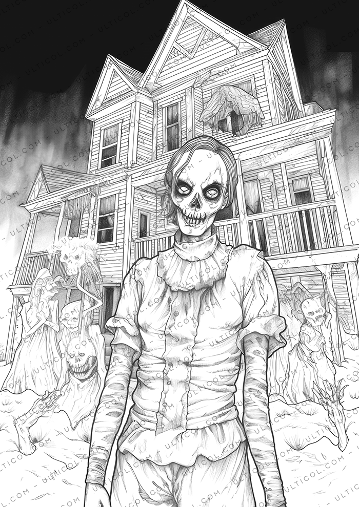 Horror Vibes Coloring Book