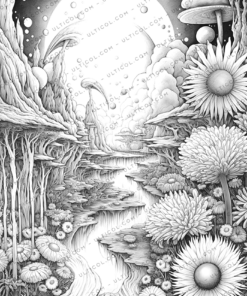 Galactic Scapes Coloring Pages