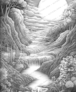 Galactic Scapes Coloring Pages