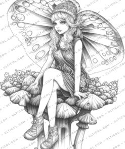 Mushroom Fairy Coloring
