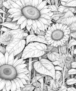 Sunflowers Coloring