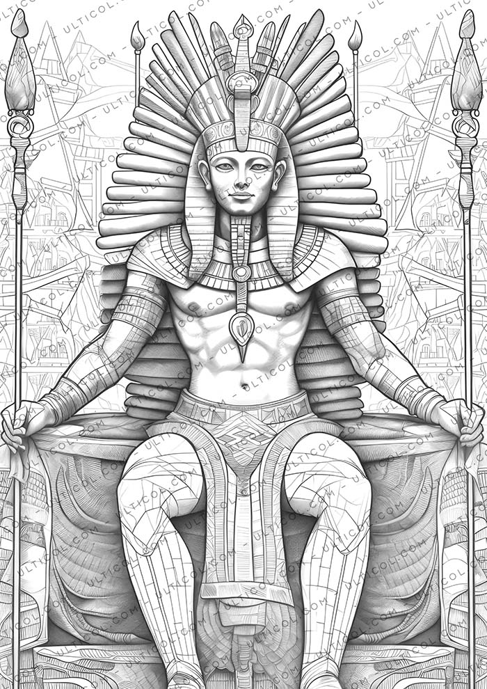 Egyptian Pharaohs Coloring
