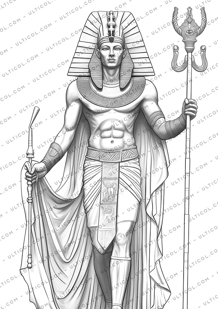 Egyptian Pharaohs Coloring