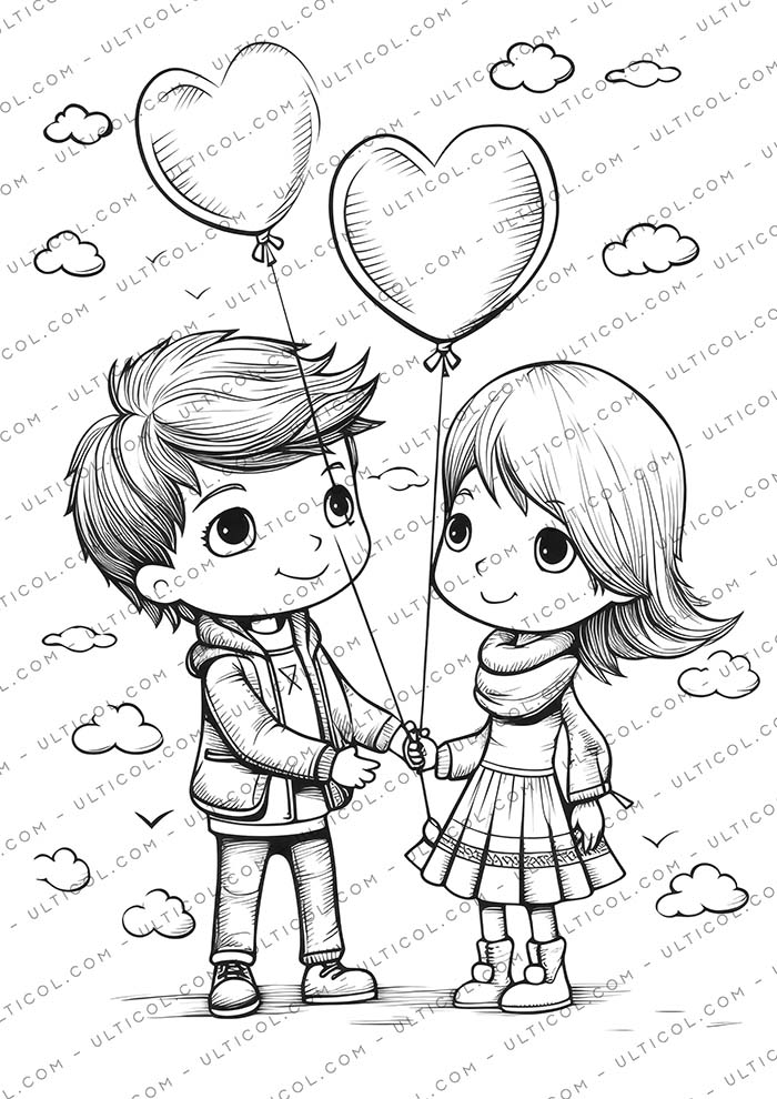 Happy Valentines Coloring