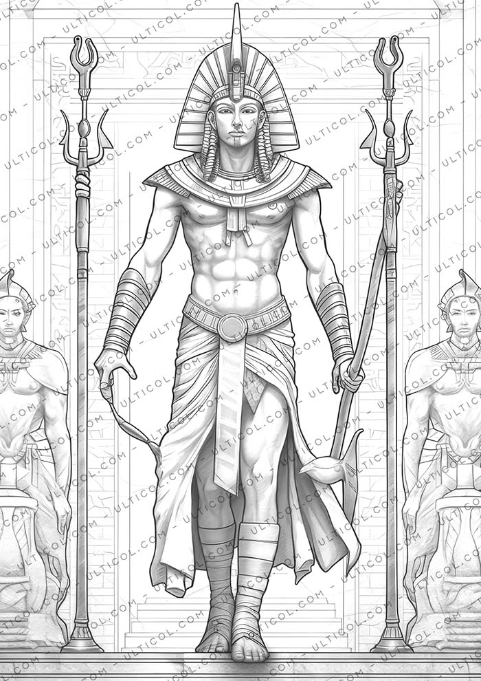 Egyptian Pharaohs Coloring