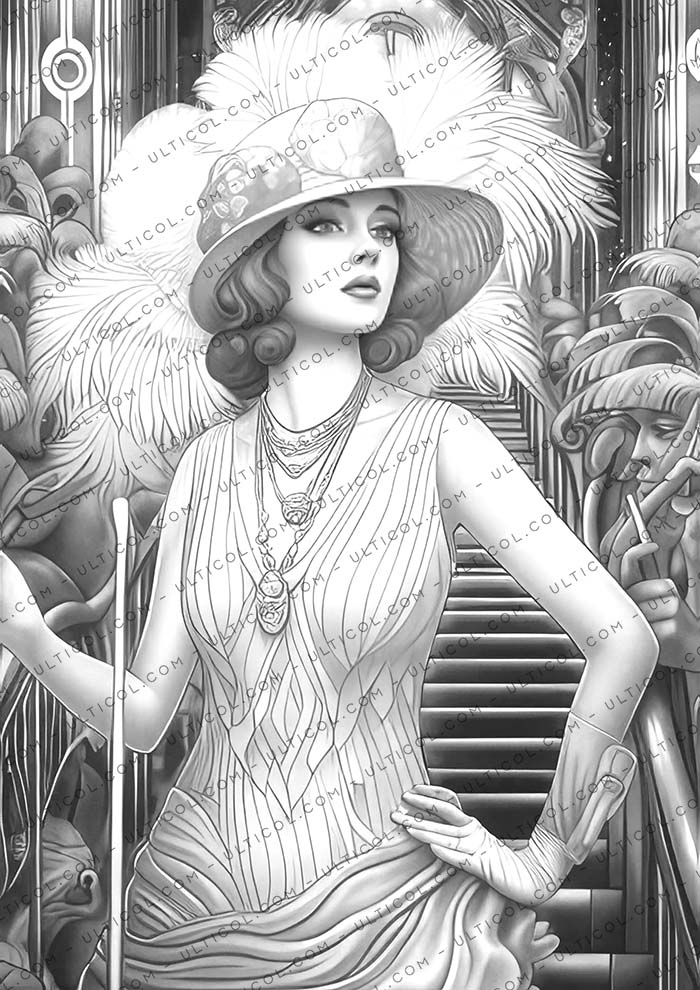 Gatsby Girls Coloring