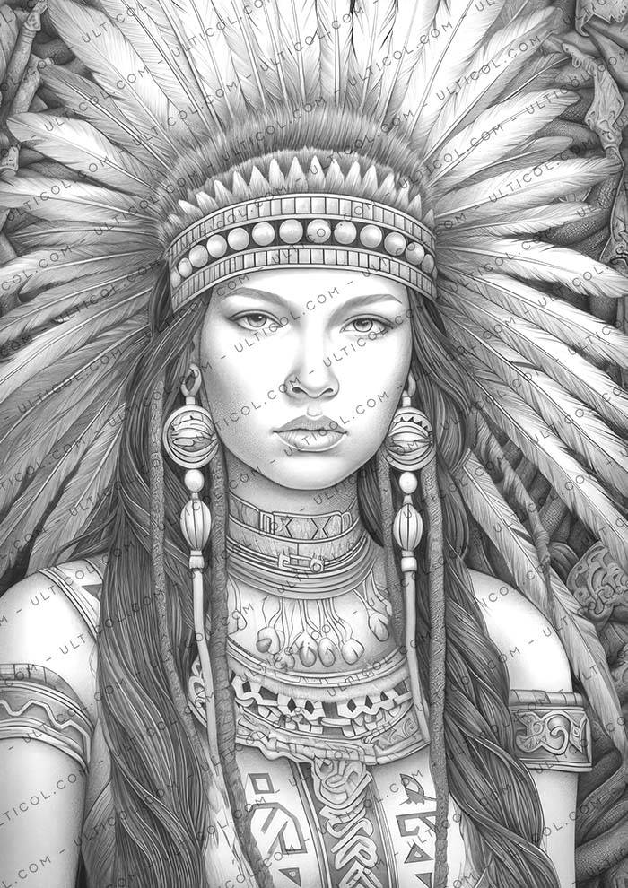 American Indian Coloring