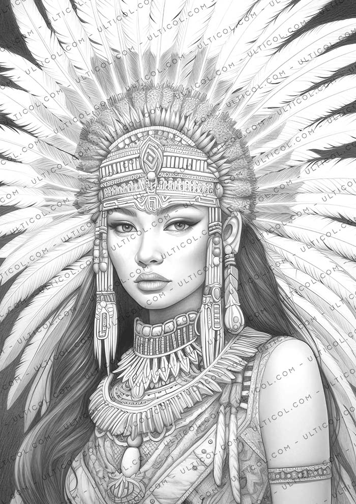 American Indian Coloring