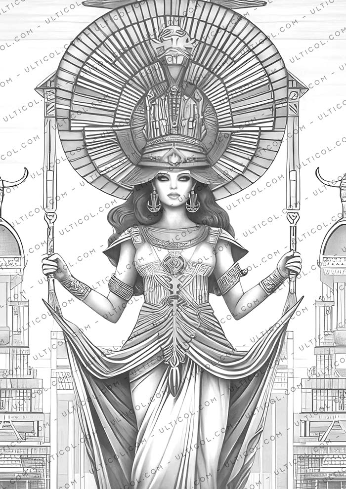 Egyptian Goddesses Coloring