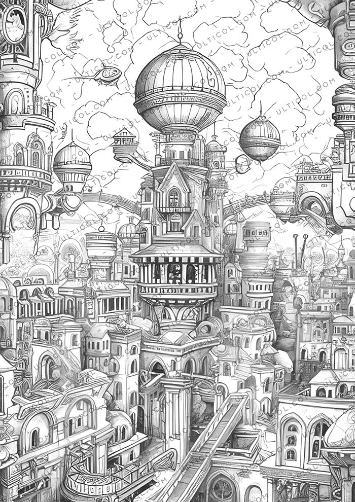 Babylon Steampunk Coloring