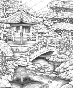 Zen Garden Flowers Coloring