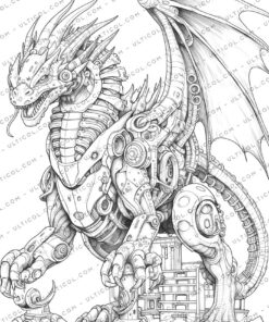 Steampunk Dragons Coloring