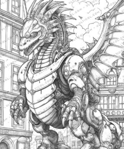 Steampunk Dragons Coloring