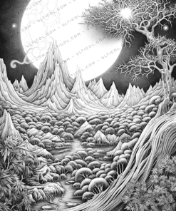Galactic Scapes Coloring Pages